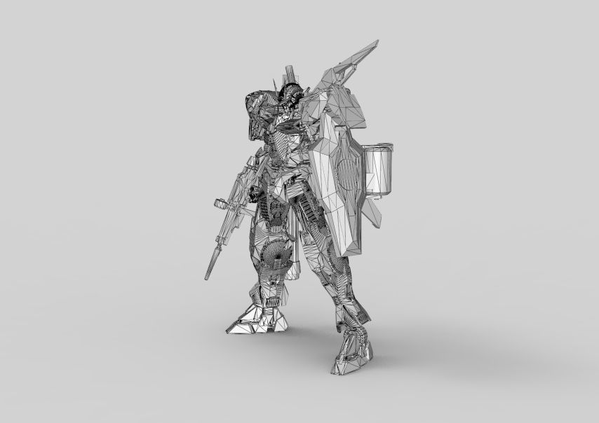 Gundam 00 Aile Finish 3D model_57