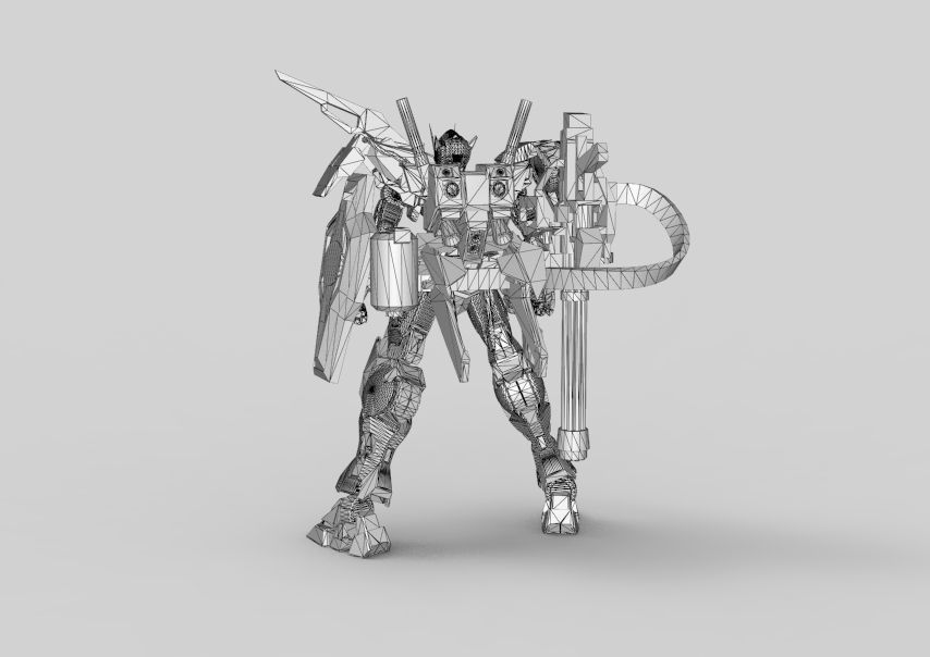 Gundam 00 Aile Finish 3D model_44