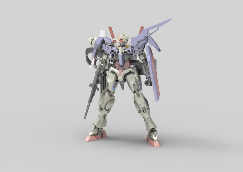 Gundam 00 Aile Finish 3D model_15