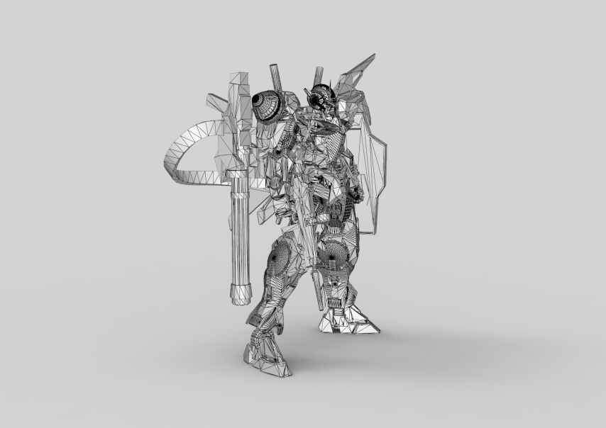 Gundam 00 Aile Finish 3D model_53