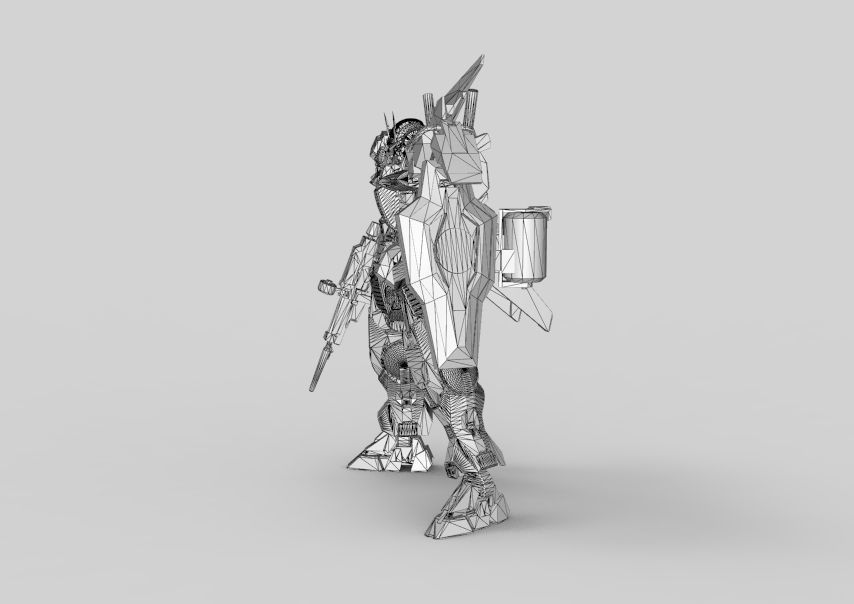 Gundam 00 Aile Finish 3D model_58