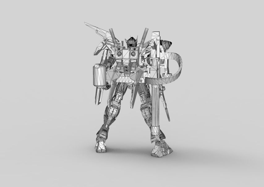 Gundam 00 Aile Finish 3D model_46