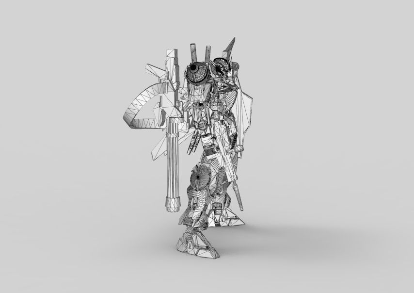 Gundam 00 Aile Finish 3D model_51