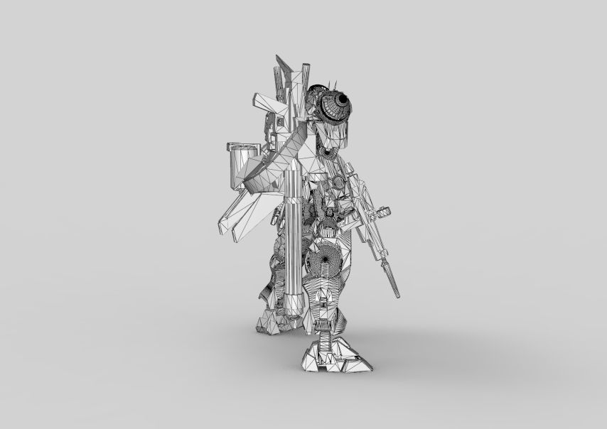 Gundam 00 Aile Finish 3D model_49