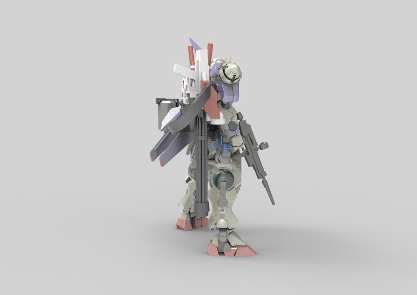 Gundam 00 Aile Finish 3D model_9
