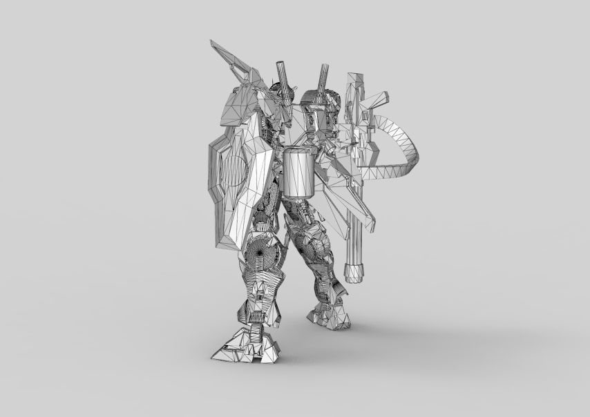 Gundam 00 Aile Finish 3D model_42