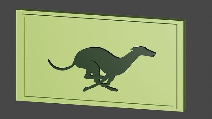 Simple Sighthound Badge 3D print model