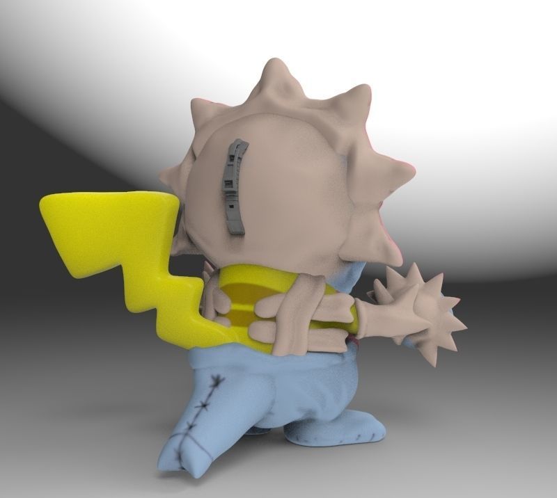 Pikachu pokemon toy 3D print model_4