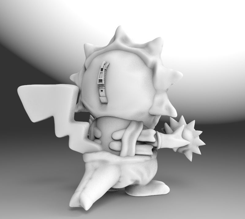 Pikachu pokemon toy 3D print model_5