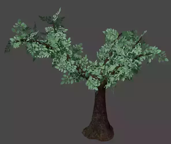 Stylised simple tree Low-poly 3D model