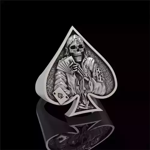 Spade Skull Ring  3D print model