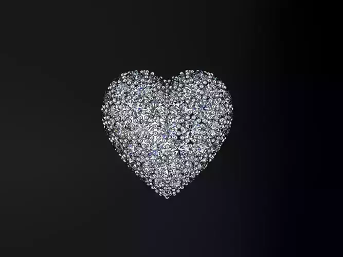 Diamond Pave Heart