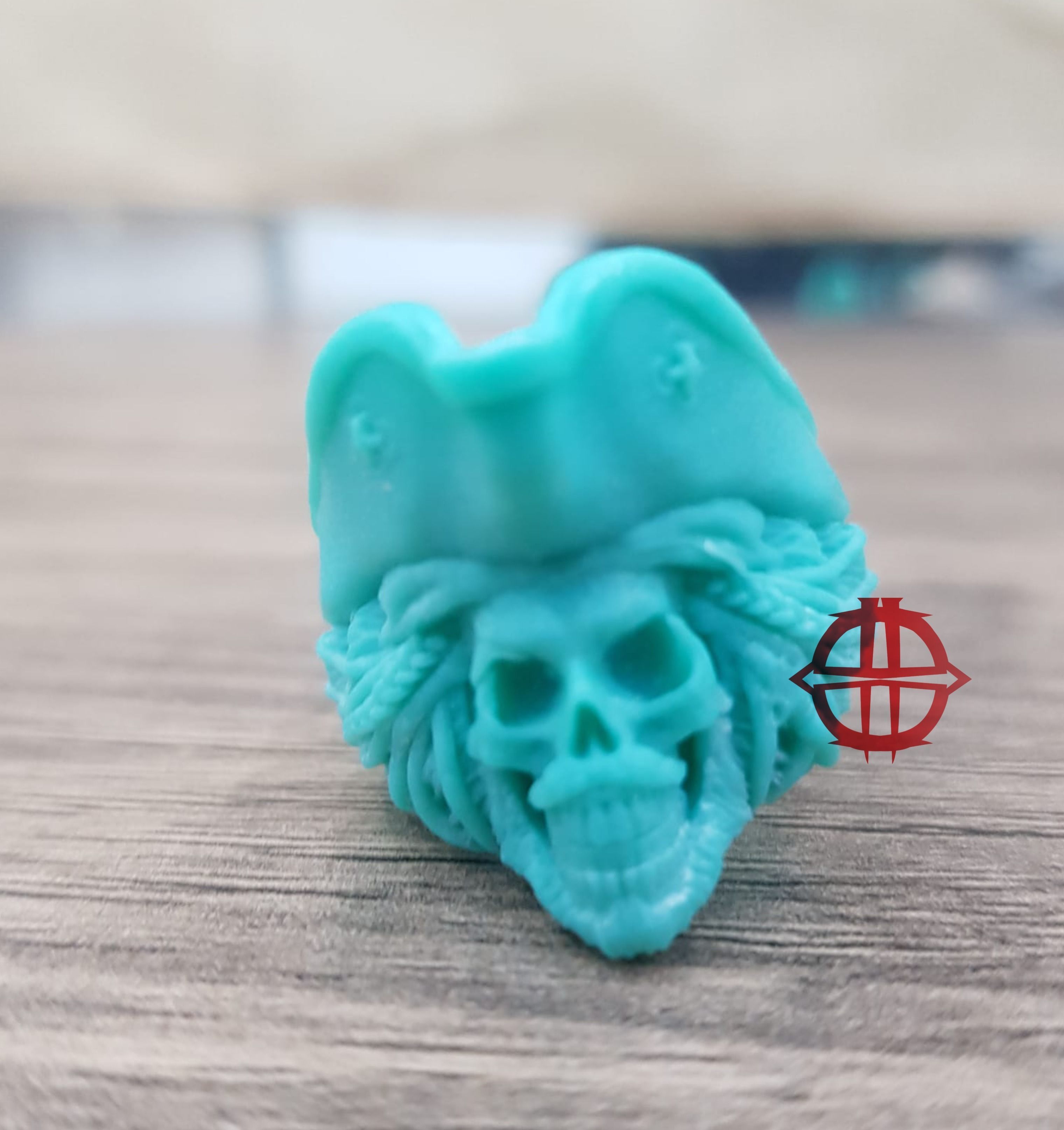 Pirates Skull ring 3D print model_6