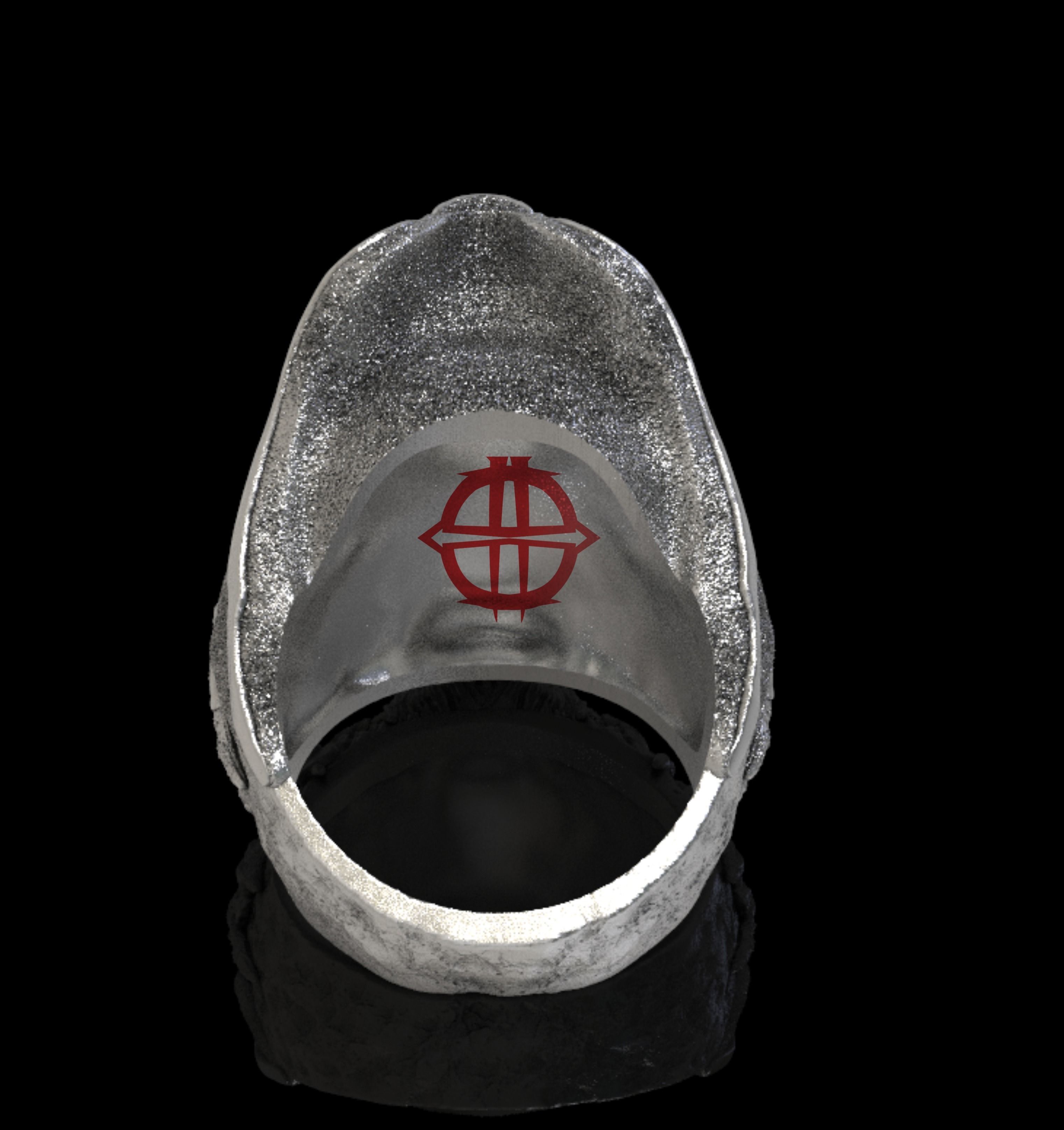 Pirates Skull ring 3D print model_3