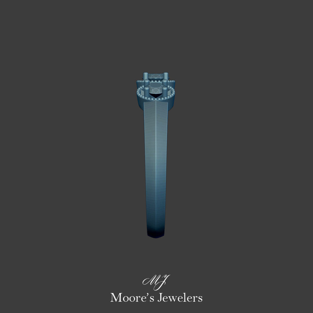 3 Stone Illusion Setting Ring 3d Model 3D print model_5