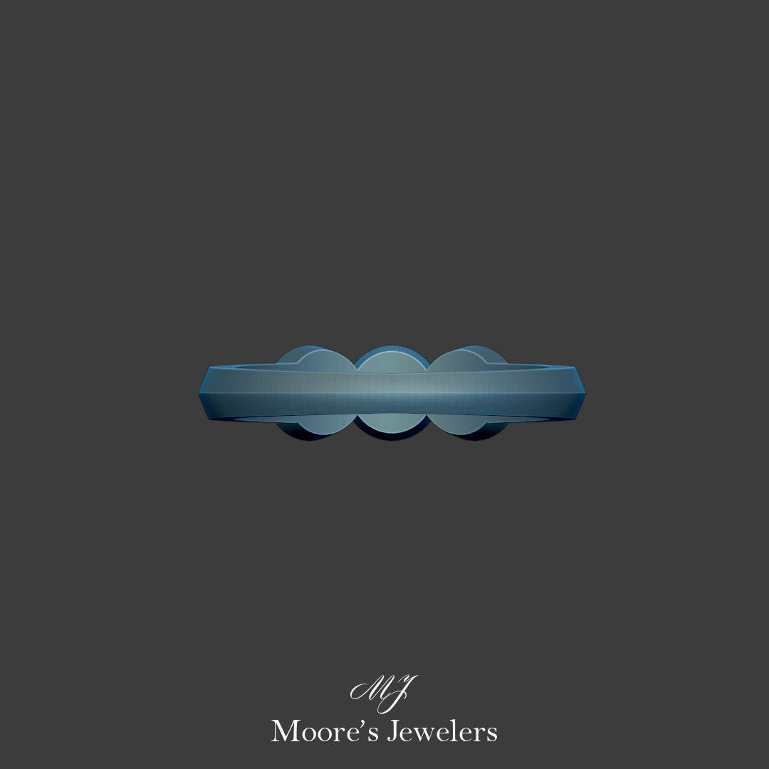 3 Stone Illusion Setting Ring 3d Model 3D print model_8