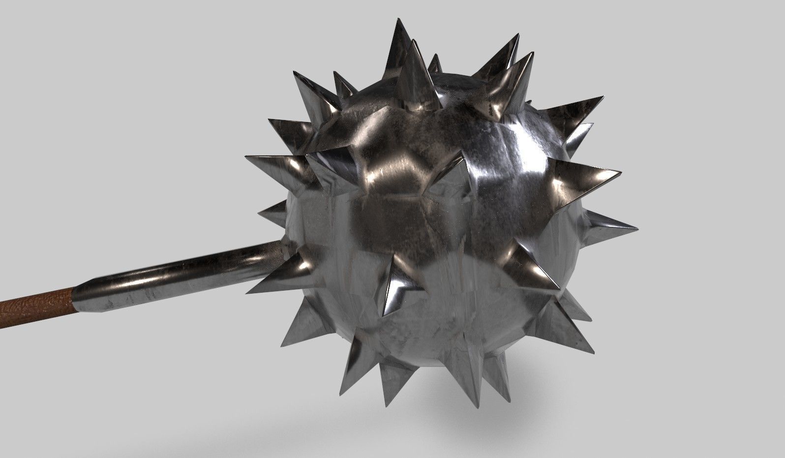 Gladiator-style spiked maul melee weapon Low-poly 3D model_4