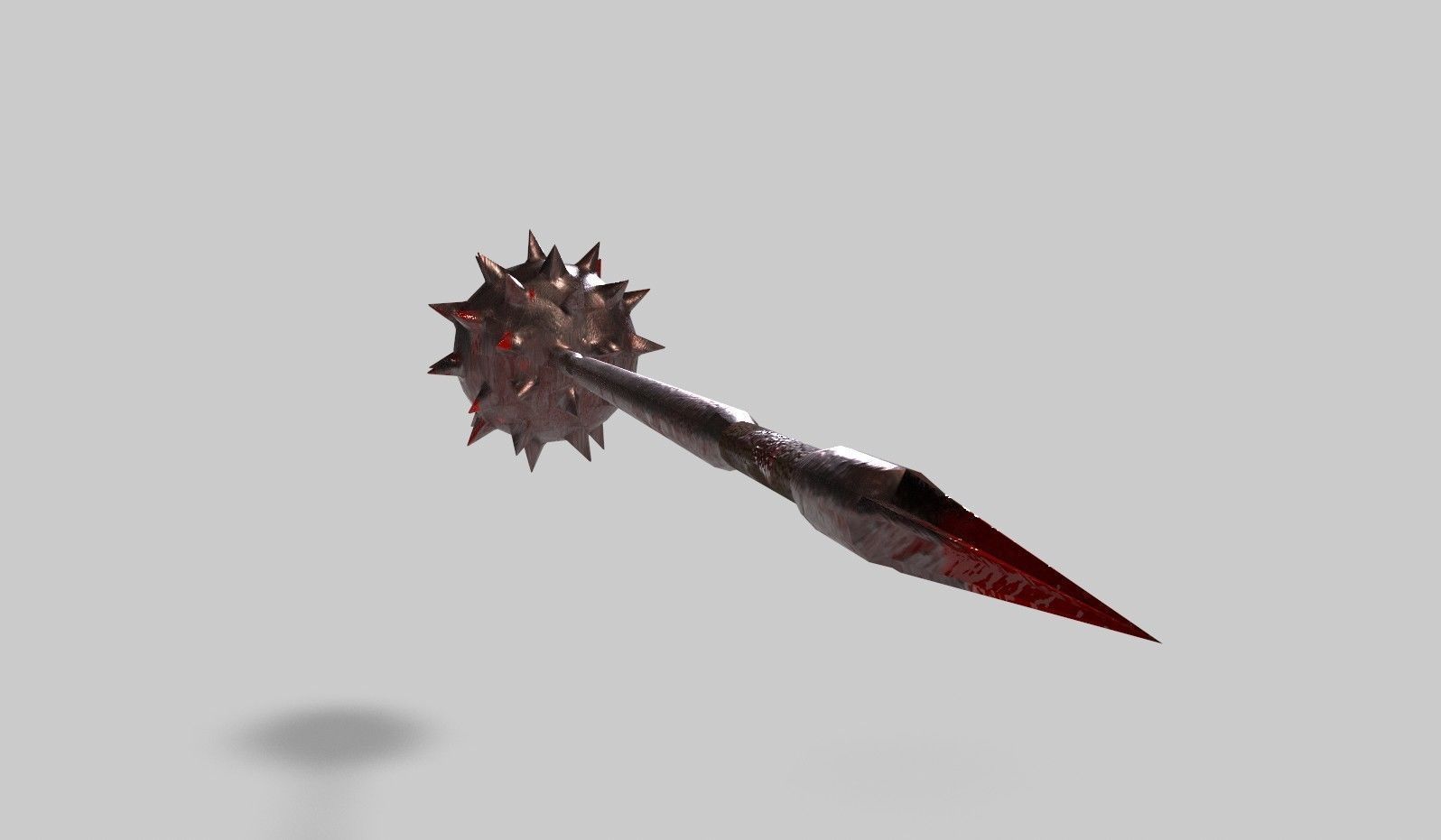 Gladiator-style spiked maul melee weapon Low-poly 3D model_3