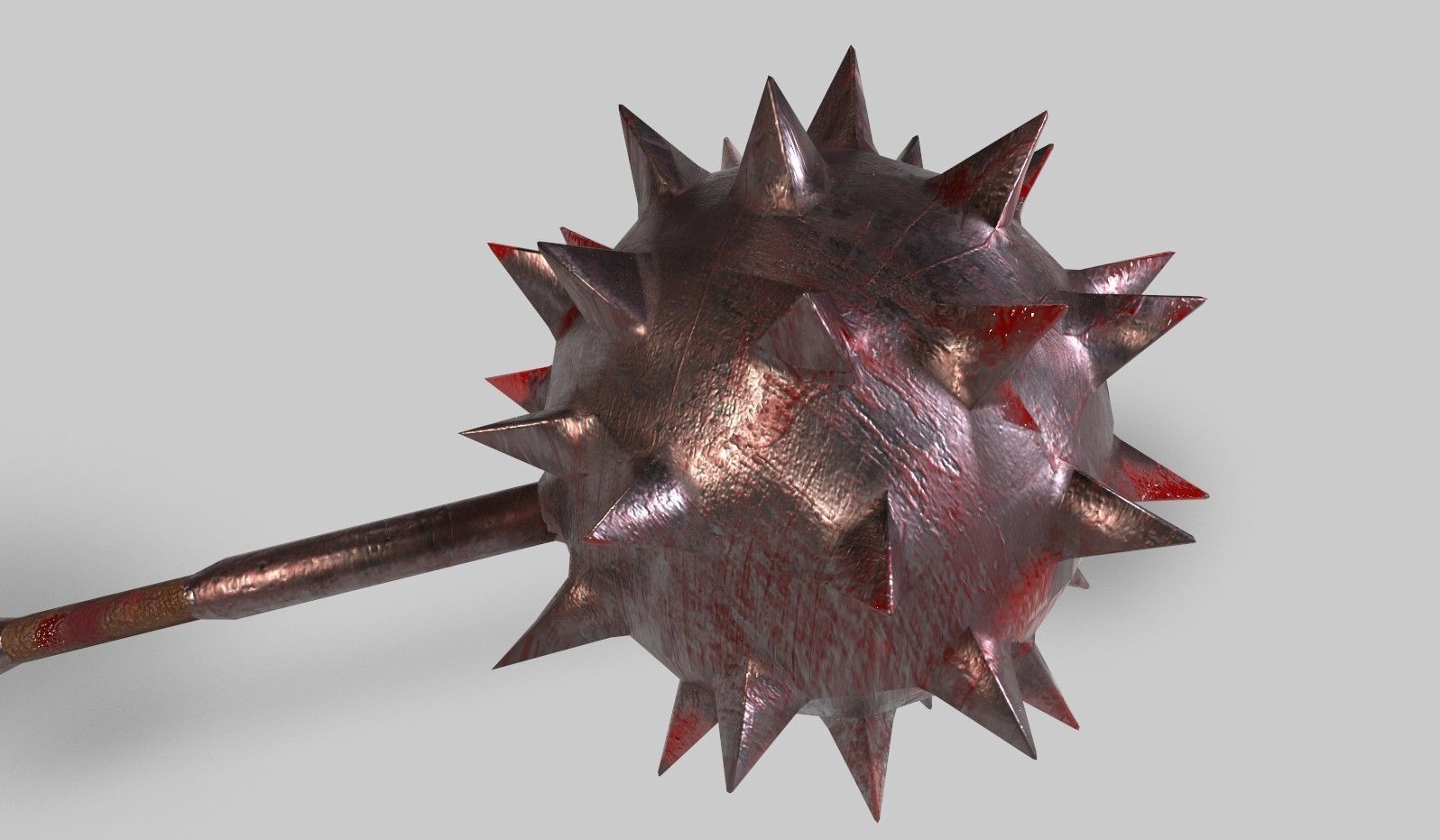 Gladiator-style spiked maul melee weapon Low-poly 3D model_5