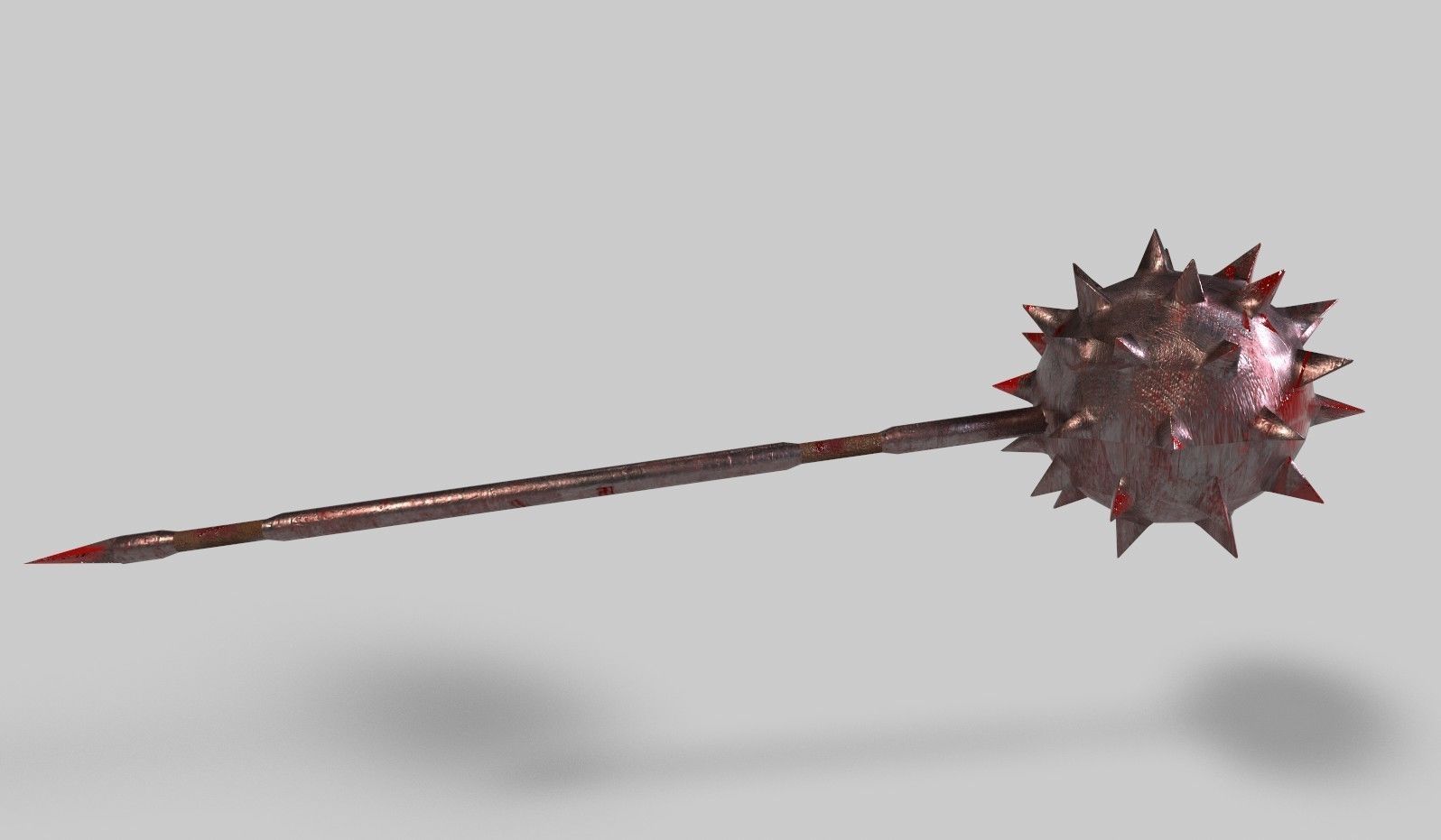 Gladiator-style spiked maul melee weapon Low-poly 3D model_1