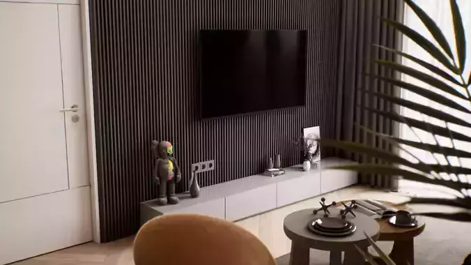 CGHelios interior 03 Apartment  Unreal ENGINE  Low-poly 3D model