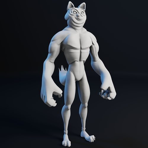 Kitty Cat Dude - 3D Print Model 3D print model