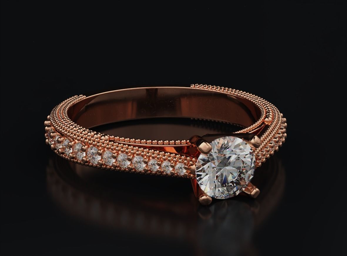 5mm diamond engagement ring 633 3D print model_1