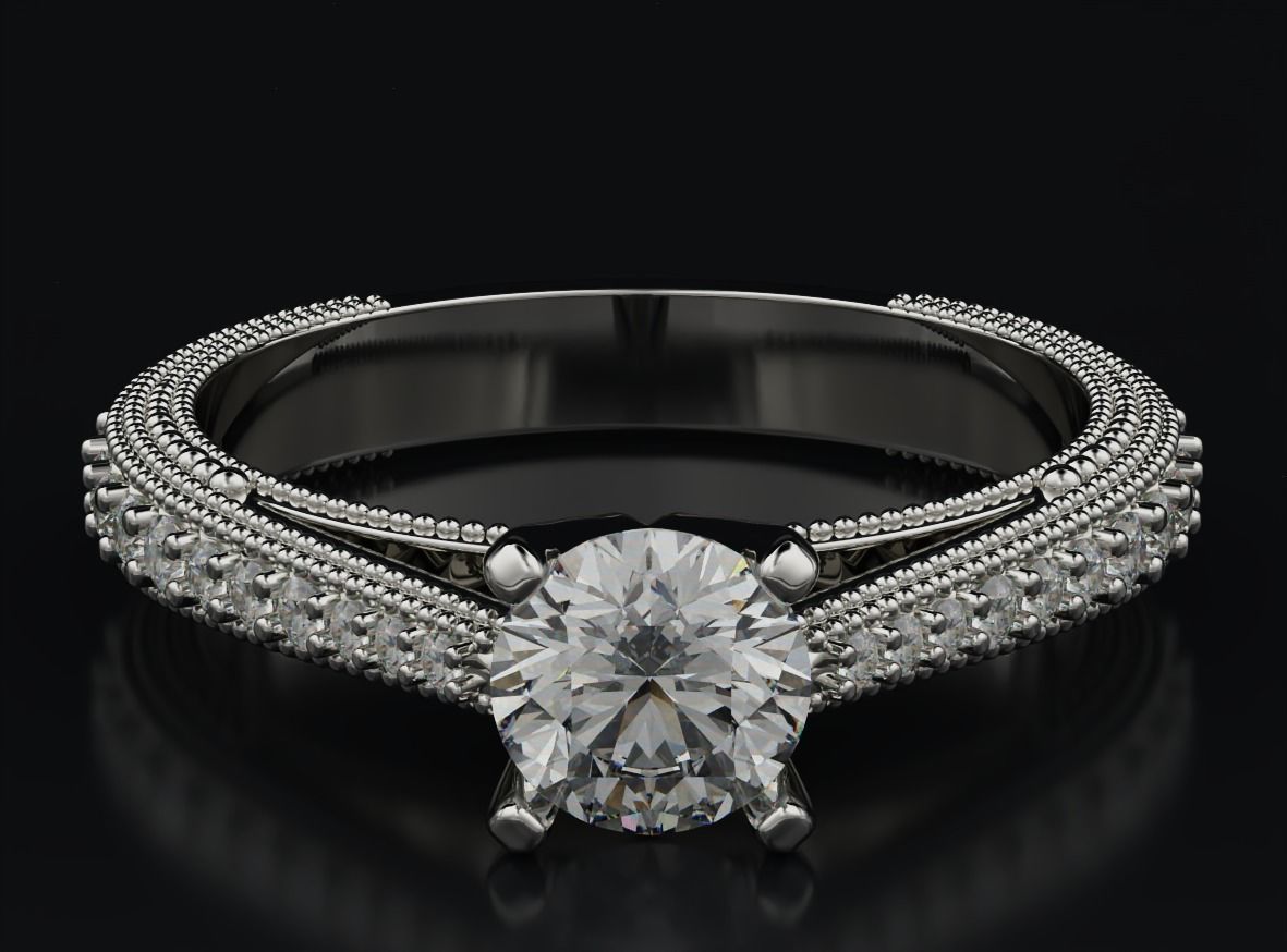 5mm diamond engagement ring 633 3D print model_11