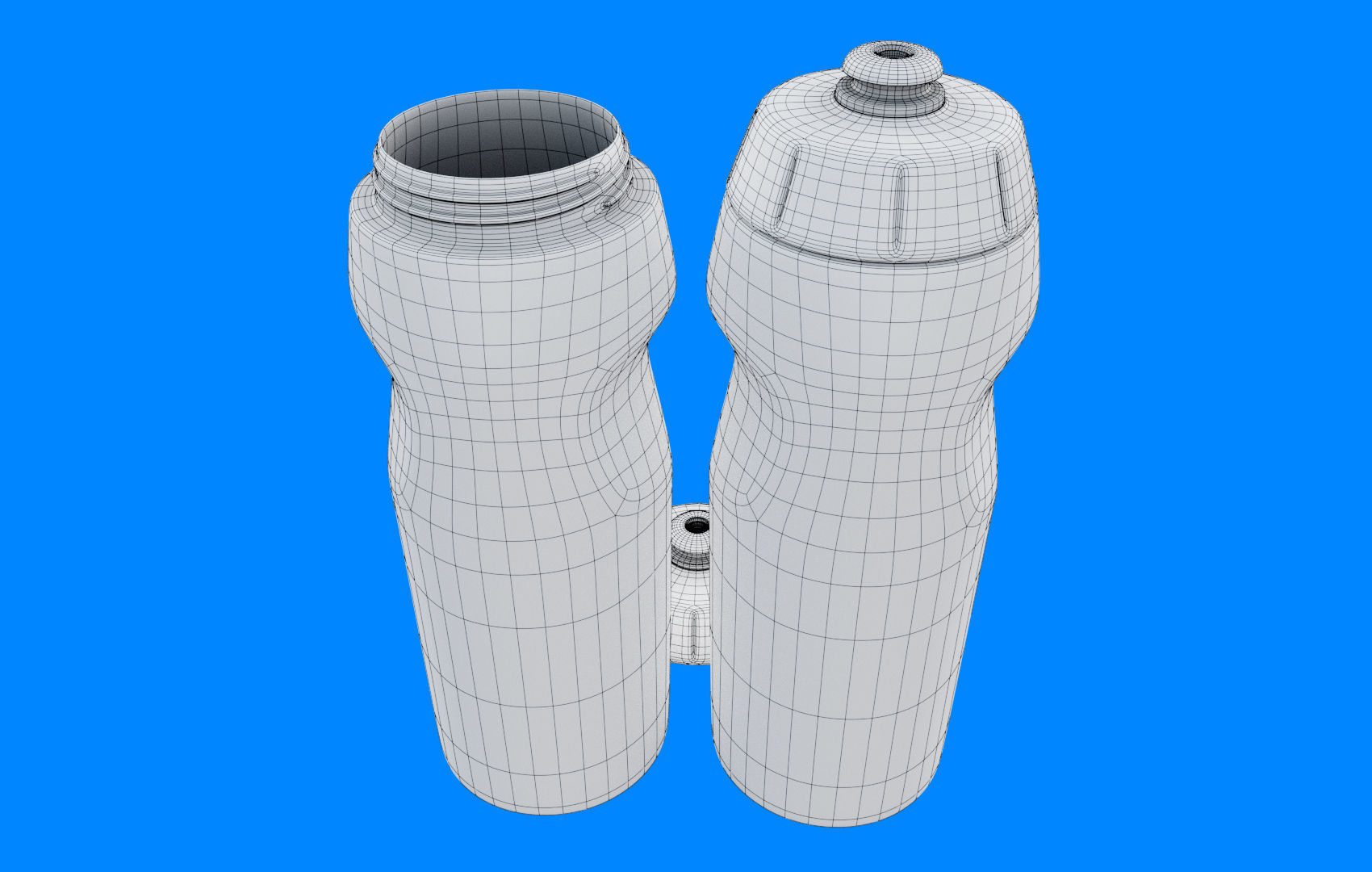 Yellow Water Bottle Low-poly 3D model_23