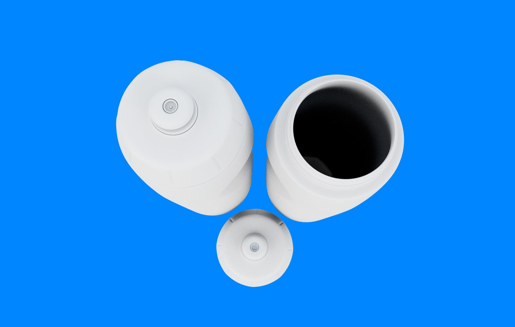 Yellow Water Bottle Low-poly 3D model_25