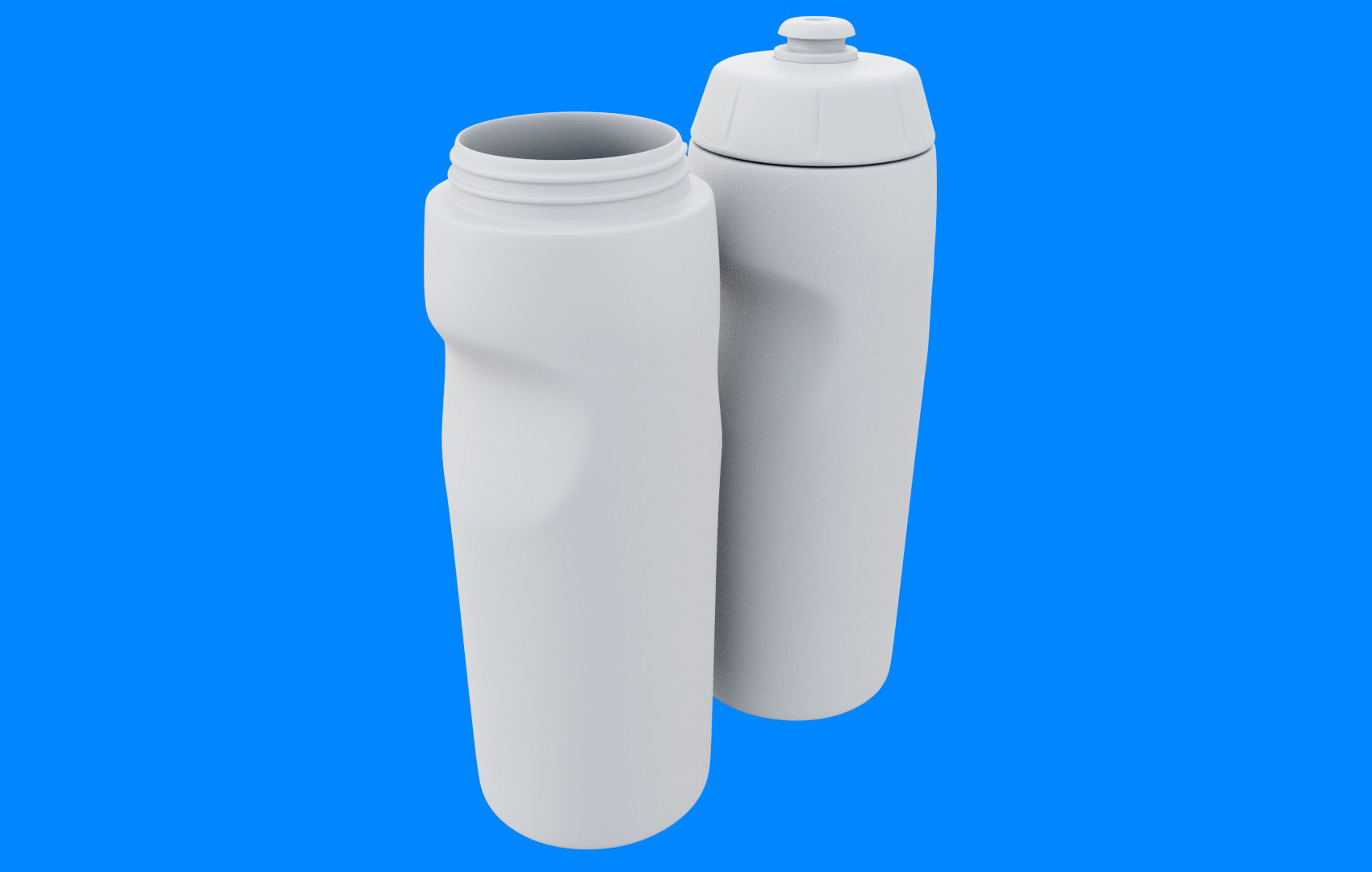 Yellow Water Bottle Low-poly 3D model_7