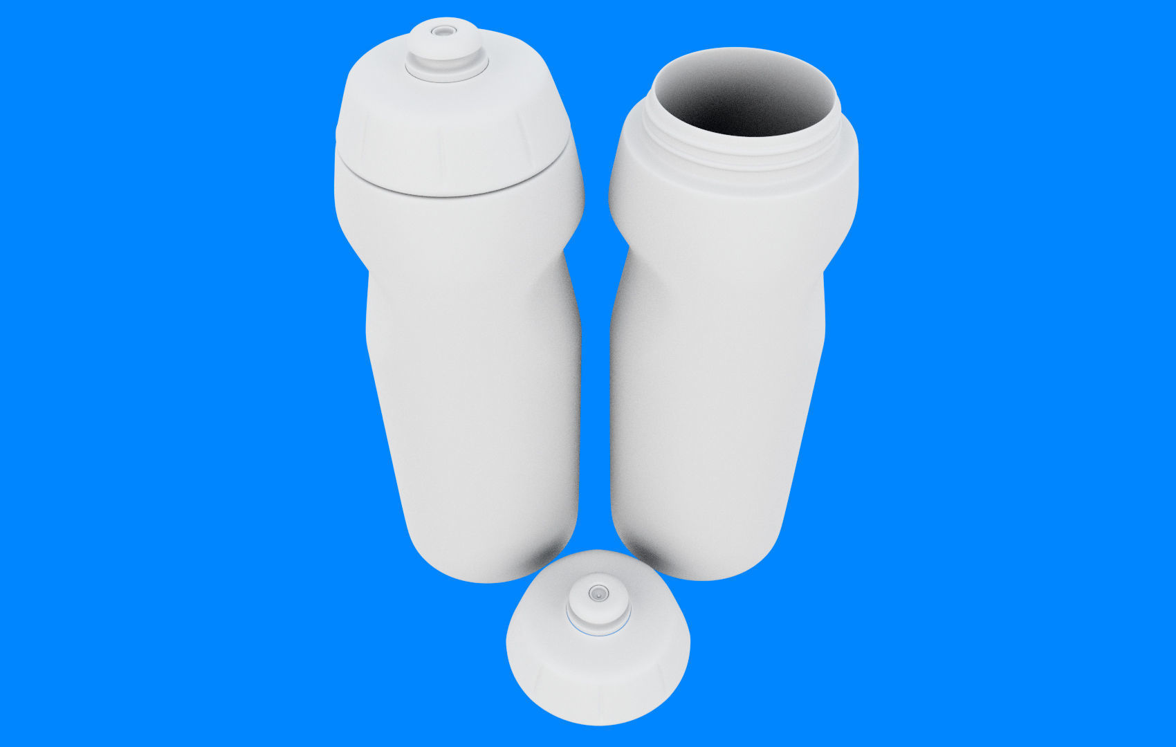 Yellow Water Bottle Low-poly 3D model_9