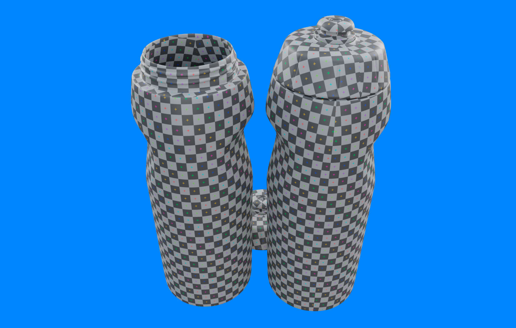 Yellow Water Bottle Low-poly 3D model_17