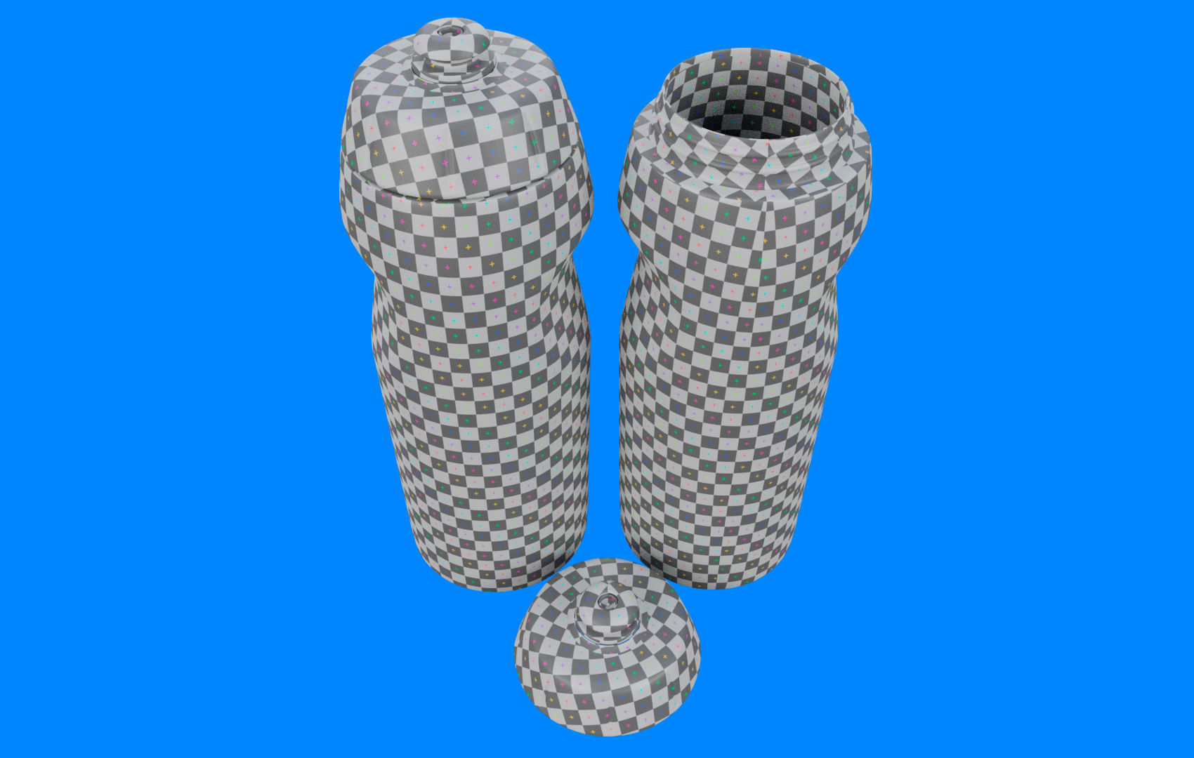 Yellow Water Bottle Low-poly 3D model_21