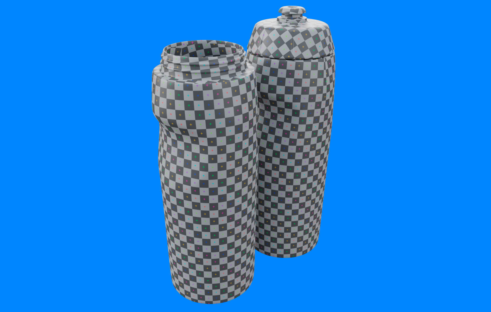 Yellow Water Bottle Low-poly 3D model_13