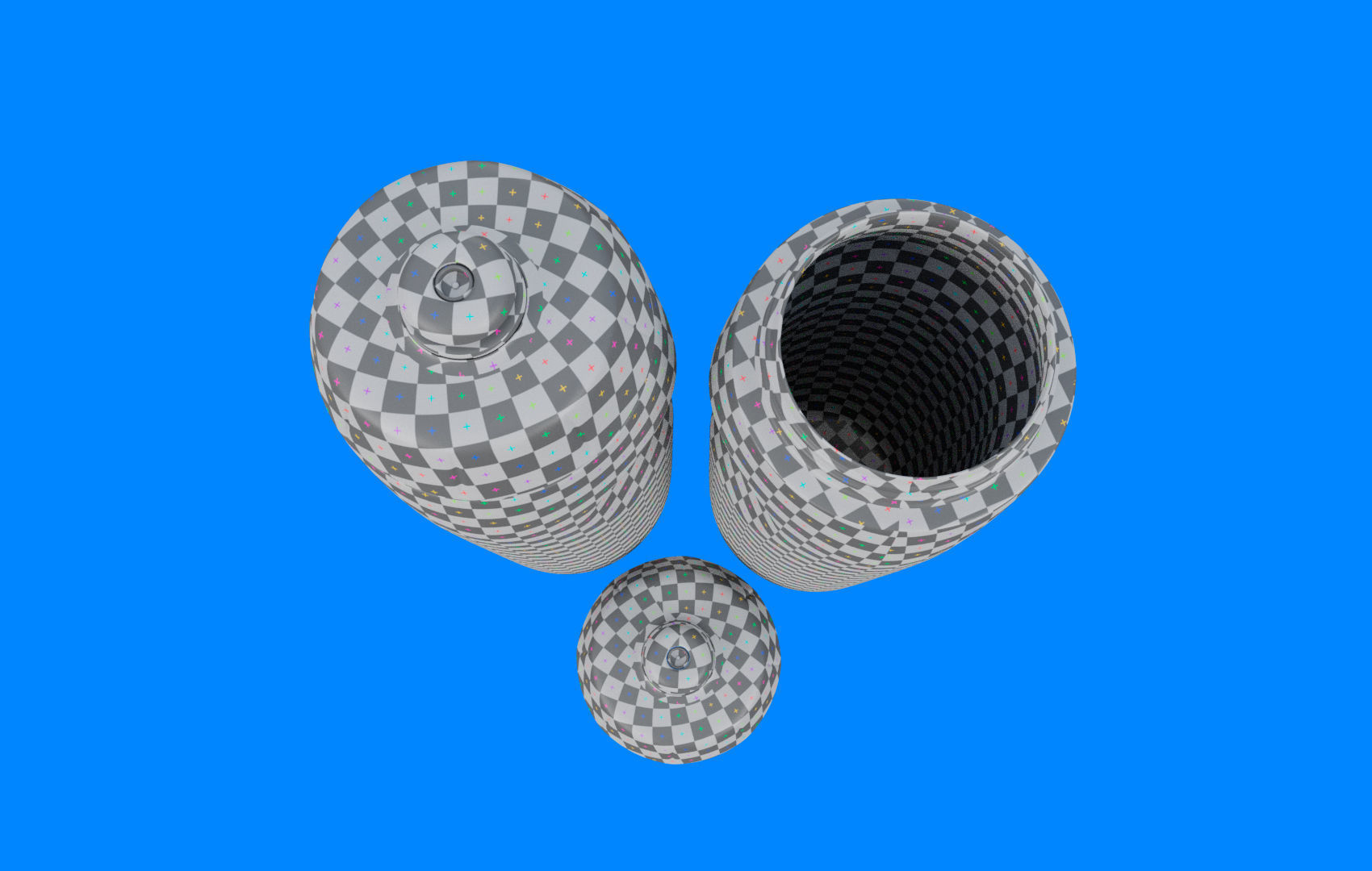 Yellow Water Bottle Low-poly 3D model_35