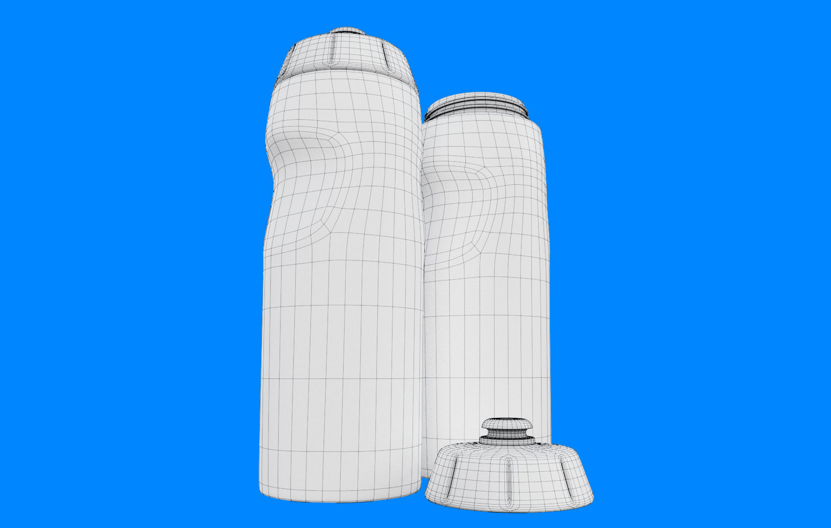 Yellow Water Bottle Low-poly 3D model_26