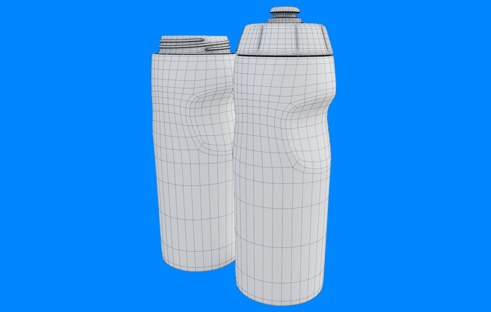 Yellow Water Bottle Low-poly 3D model_8