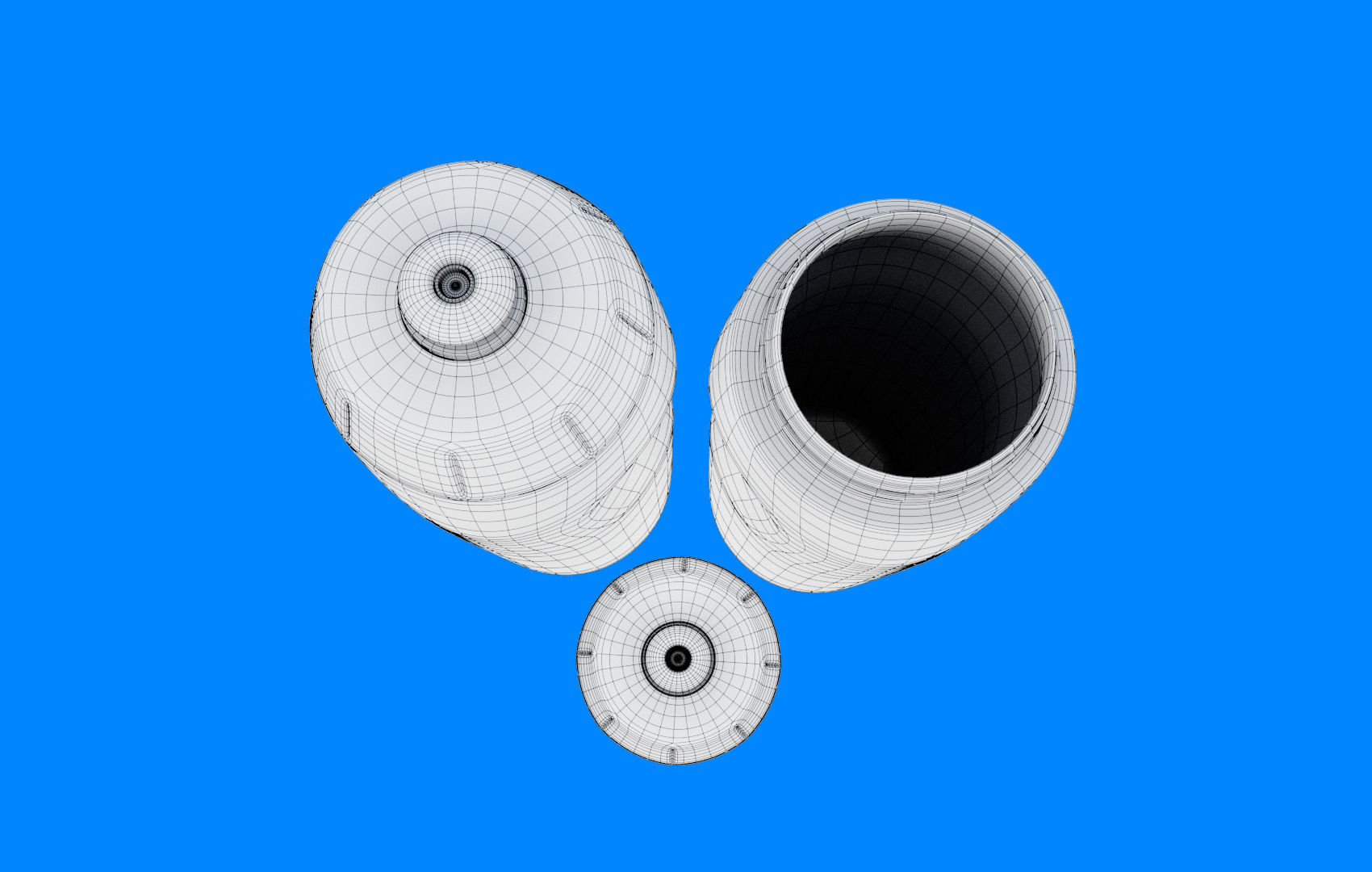 Yellow Water Bottle Low-poly 3D model_29