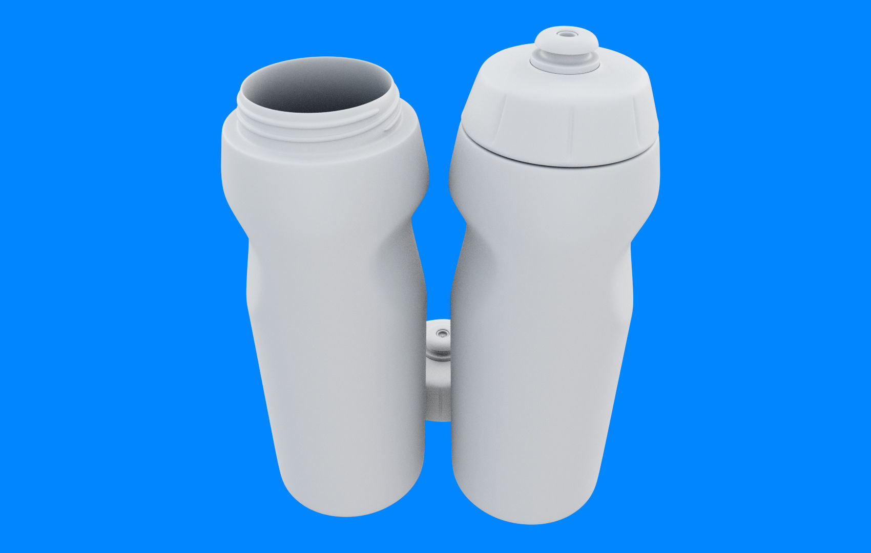 Yellow Water Bottle Low-poly 3D model_11