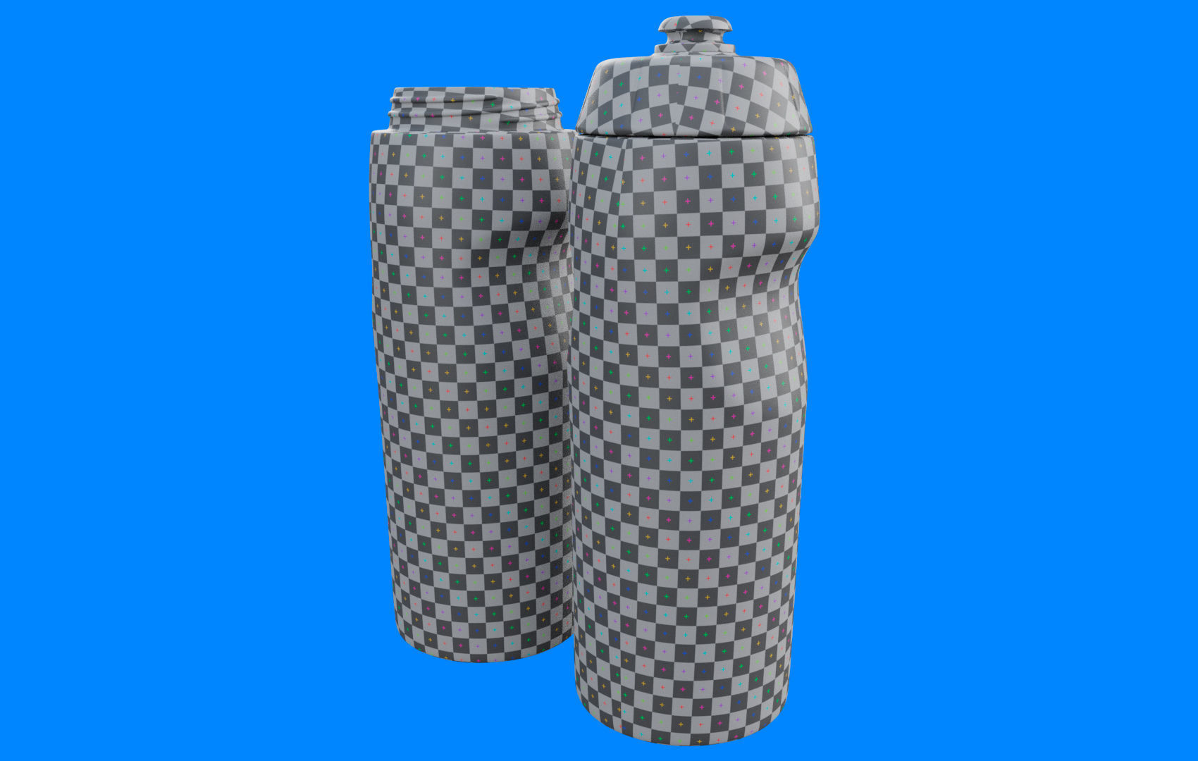 Yellow Water Bottle Low-poly 3D model_33