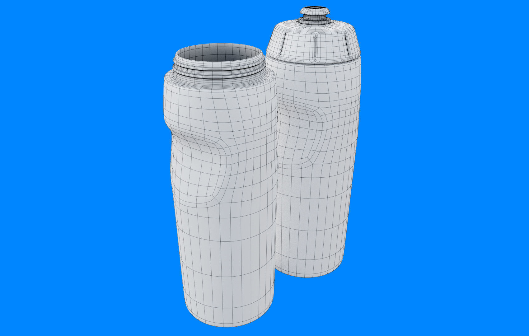 Yellow Water Bottle Low-poly 3D model_10