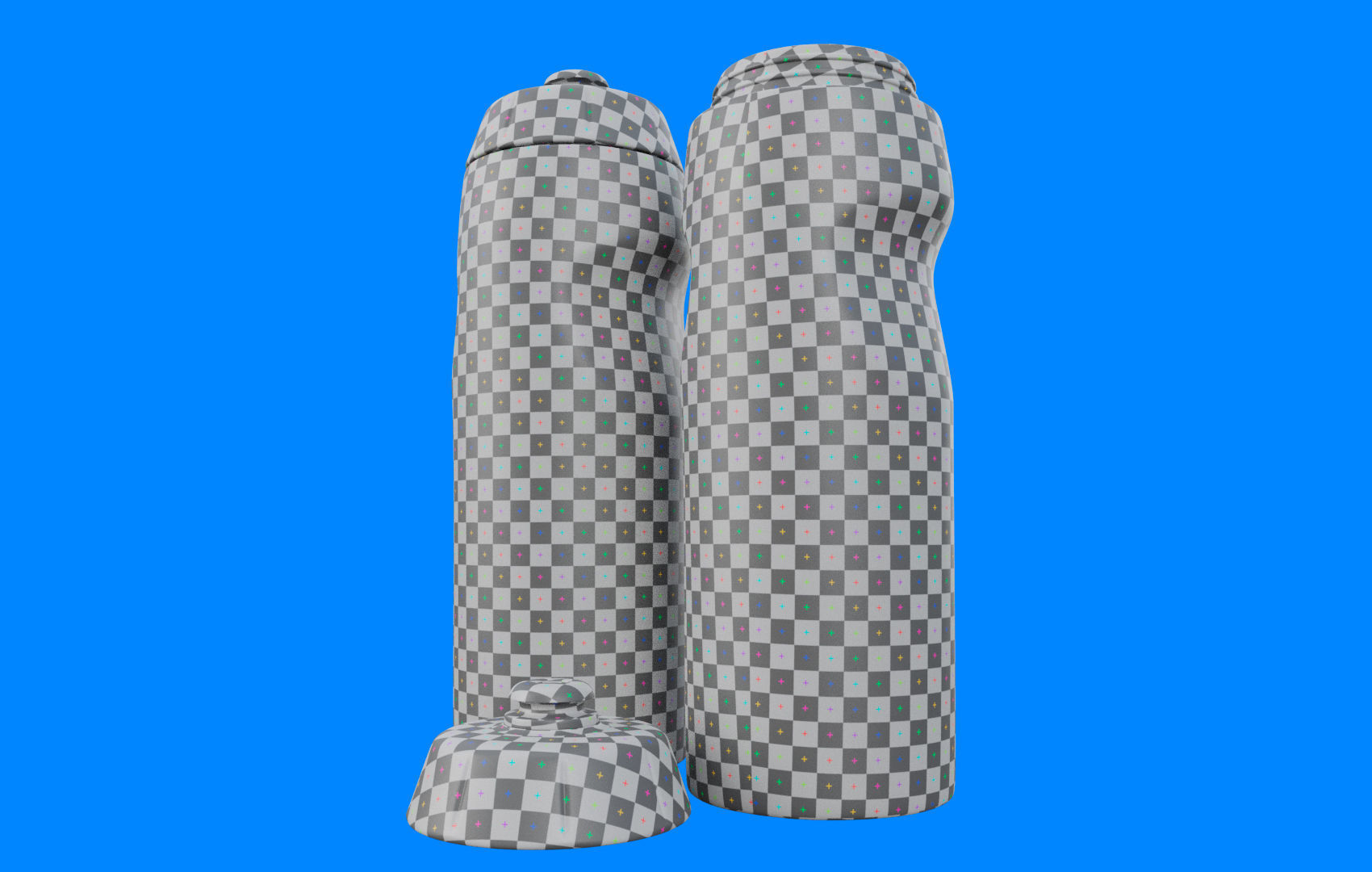 Yellow Water Bottle Low-poly 3D model_27