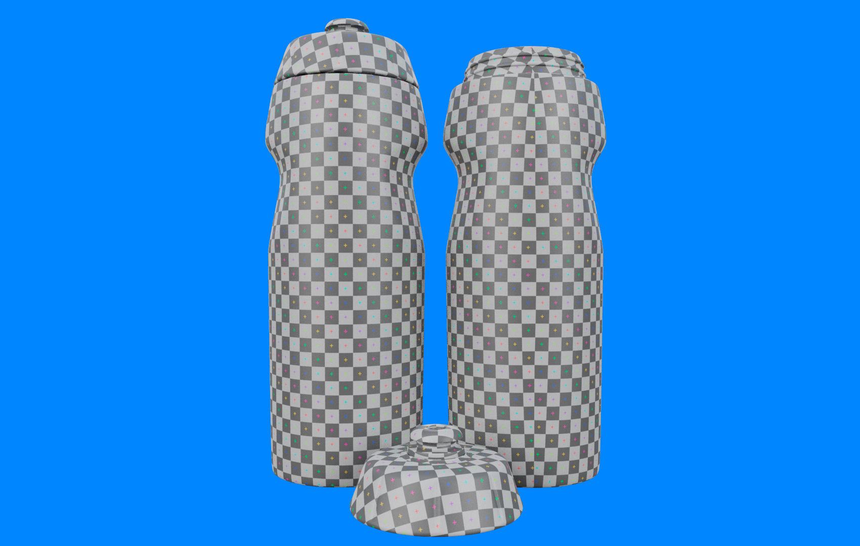 Yellow Water Bottle Low-poly 3D model_36