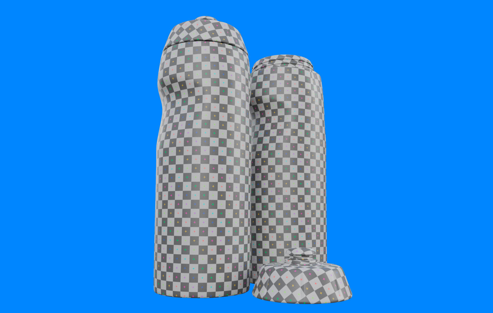 Yellow Water Bottle Low-poly 3D model_24