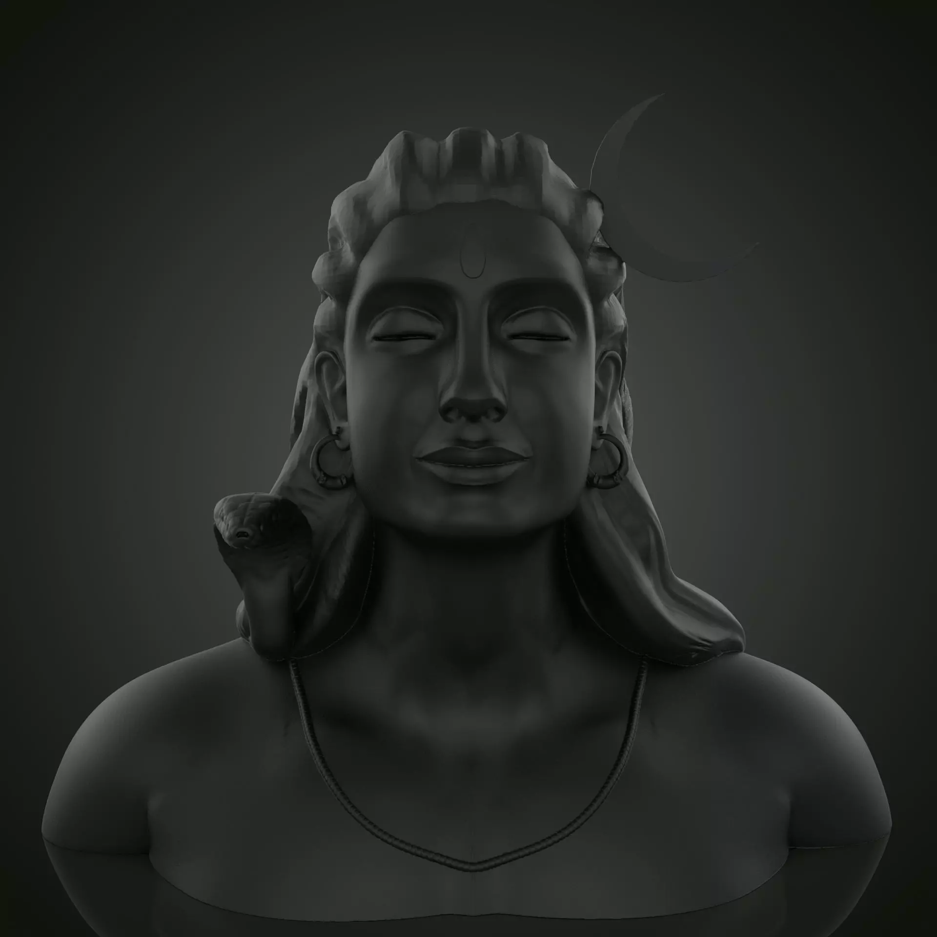 Adiyogi Staute 3D print model_0