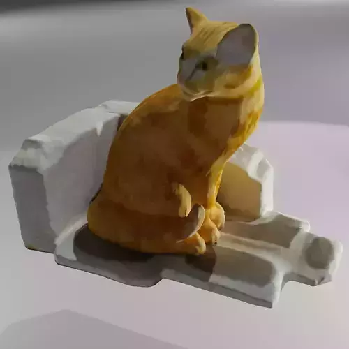 Chat murette  3D print model