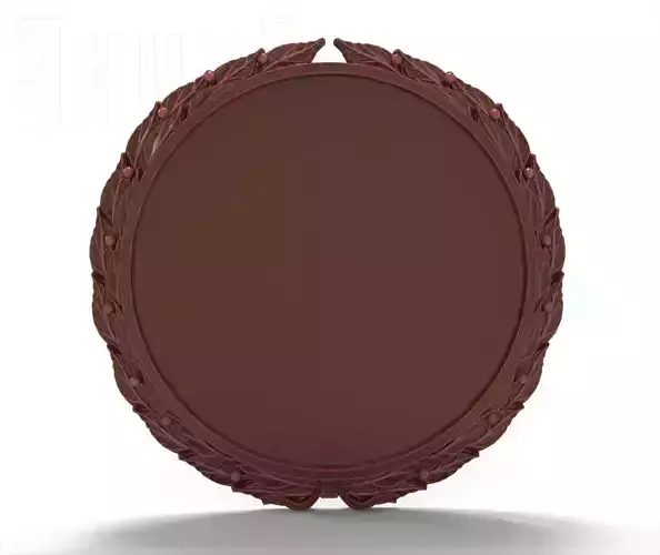 Base for a badge with a wreath 3D print model