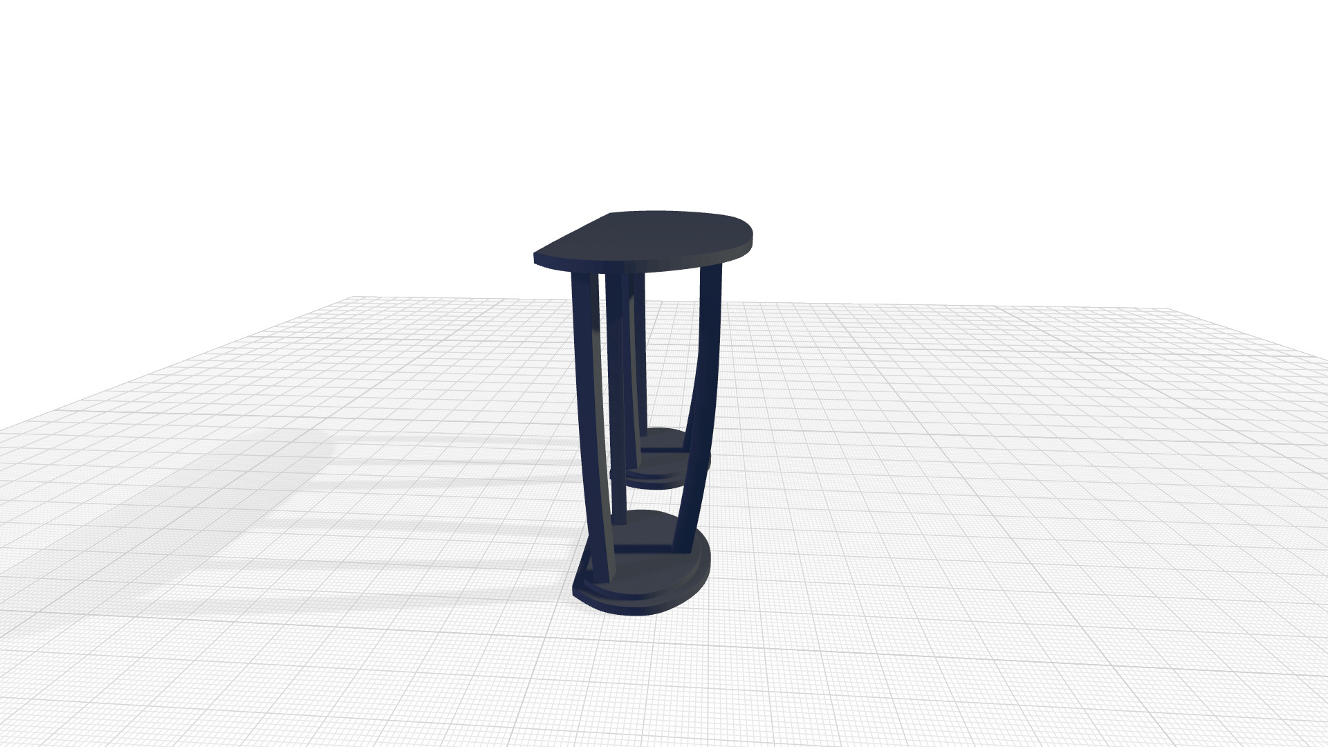 Newport Console Table 3D model_5