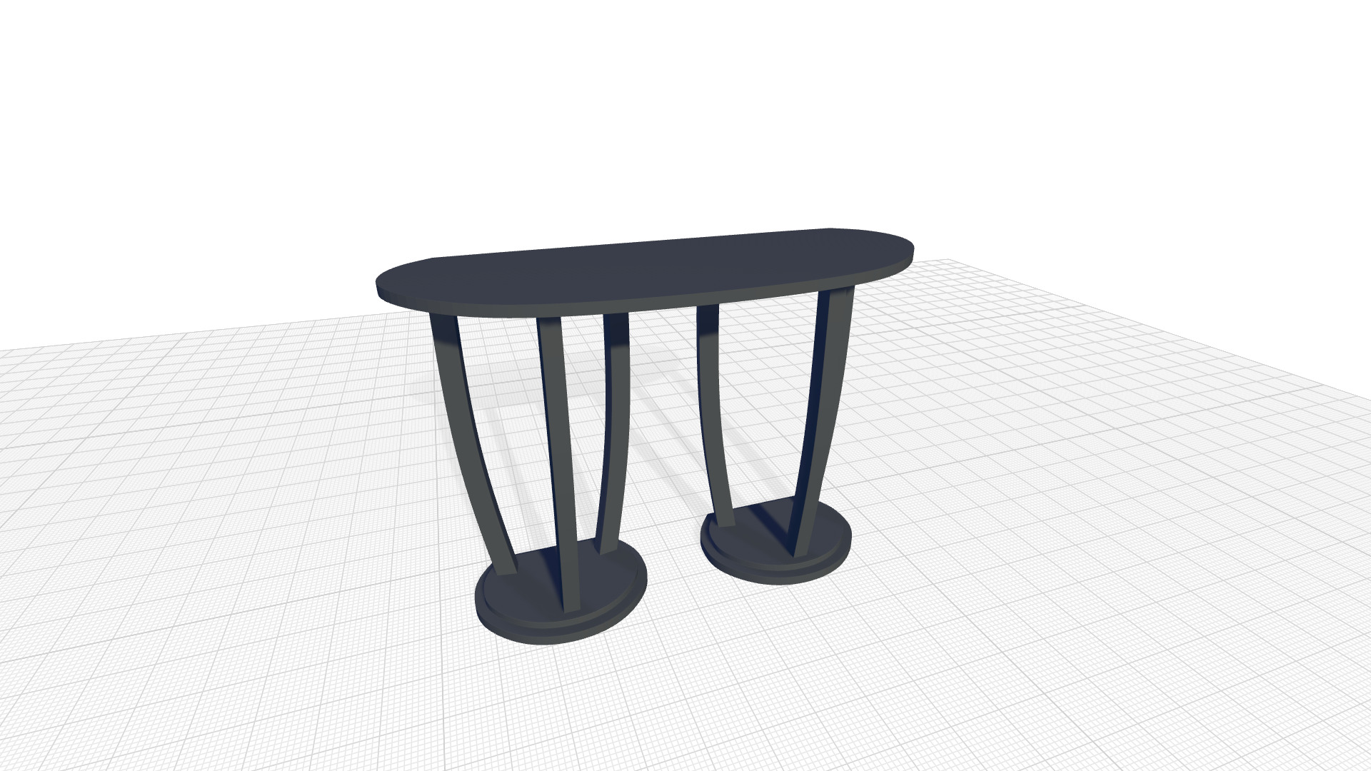 Newport Console Table 3D model_3